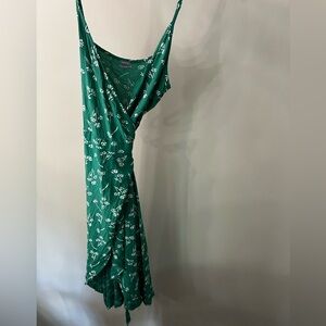 Aerie Green Floral Midi Dress